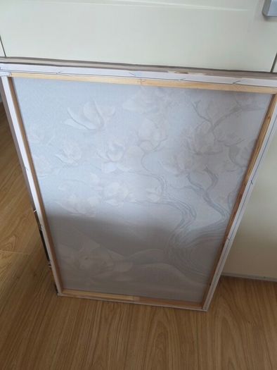 3 framed printed canvas 35x55cm each
