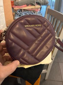 Michael Kors Vivianne Quilted Canteen Crossbody Bag  Damson Plum