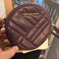 Michael Kors Vivianne Quilted Canteen Crossbody Bag  Damson Plum
