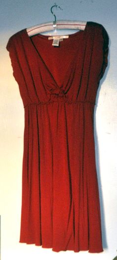 Red Dress, Max Studio, Sz L, Viscose, Knee-length