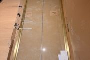 Brushed brass bifold shower door (1m)