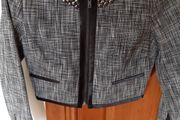Ladies Black check Dress Jacket Size 10