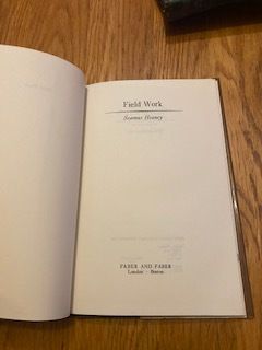 seamus  heaney  first  edition,,  field  work