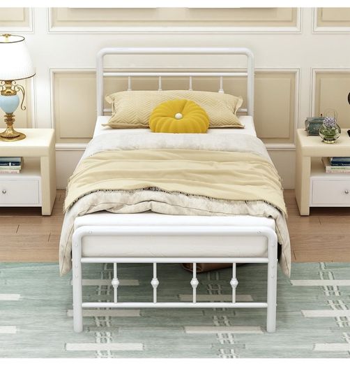 3ft Single Bed Frame with Victorian Headboard and Footboard