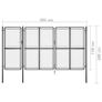 Garden Gate Steel 150x395 cm Anthracite Image 5