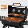 GRILL 23 Inch Charcoal BBQ 469 Sq In, Pentagonal Barbecue Grill with Viewing Window Furnace Coverand Thickened Chrome-plated Grill, Suit for Garden, Shed, Patio Image 6