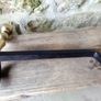 Antique Fire dogs and 4 piece fire set solid brass tops and steel Image 8