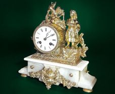 19th century French marble mantel clock