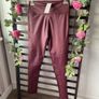 leggings Bnwt burgundy fake leather biker style leggings m/l Image 2
