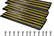 Curb Ramp Rubber Driveway Ramp 3 Pack 2.6" Rise 15T Load Threshold Ramp