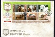 2014 Isle of Man Celebrating 100 Years of the Southern District Agricultural Society Miniature Sheet Commemorative Stamps First Day Cover (FDC)