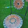 Mosaic Bistro Garden Table + Garden Clock Image 3