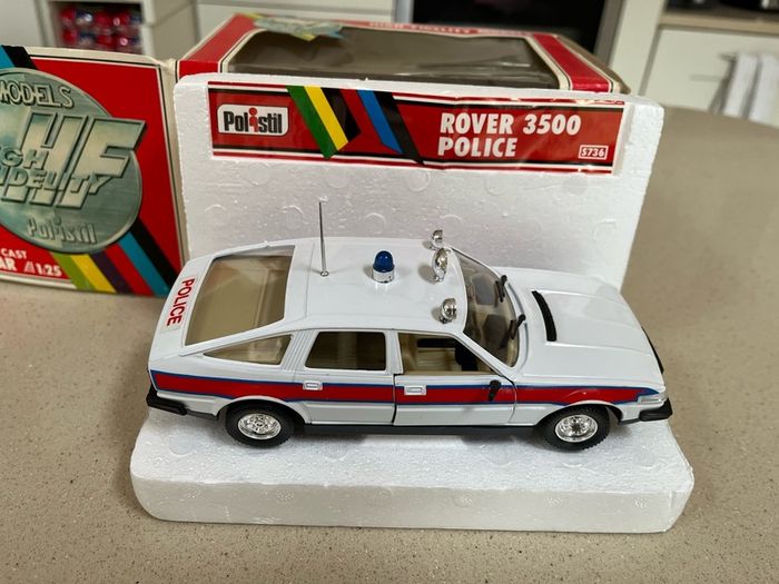 Rover 3500 Police 1/25 Polistil Rare Year 1980