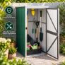 Garden Tool Shed Green Galvanised Steel Green Image 2