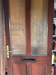 Solid teak exterior door and frame free
