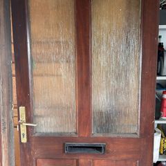 Solid teak exterior door and frame free