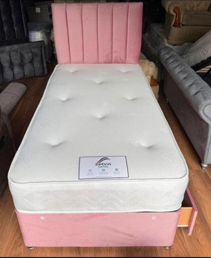 New Stylish single ,Double 4ft, 4ft6, King 5ft And 6ft Superking Sizes Divan Beds Instock. Drawers And Optional Tufted Mattresses Available. Free Delivery