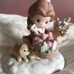 Signed Disney Belle precious moments figurine