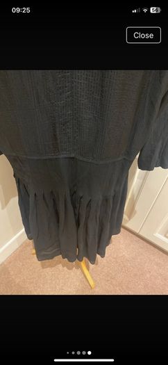 Vintage Ghost London black viscose dress - size 12