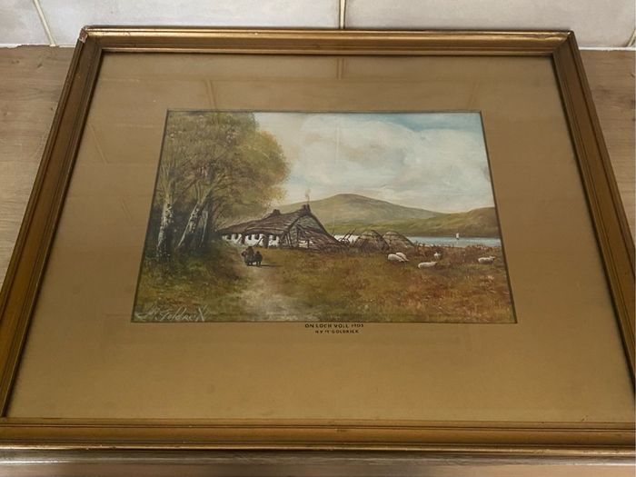 Antique Watercolour On Loch Voil 1905