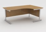New Radial Desk with Cantilever Legs 1800 x 1200mm