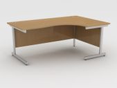 New Radial Desk with Cantilever Legs 1800 x 1200mm