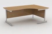 New Radial Desk with Cantilever Legs 1800 x 1200mm