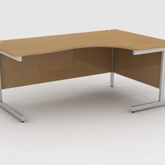 New Radial Desk with Cantilever Legs 1800 x 1200mm
