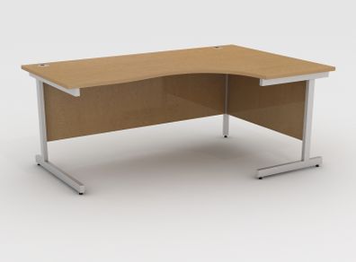 New Radial Desk with Cantilever Legs 1800 x 1200mm