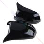 2X Rear Wing Mirror Cover Cap Gloss Black For BMW F10 F11 F18 2010-2013 M Style Image 2
