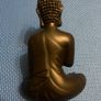 Solid wood black Buddha figurine in a meditative pose Statue Image 4