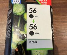 HP 56 Black Original Ink Cartridges, 2 pack (C9319FN)