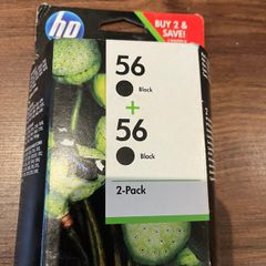 HP 56 Black Original Ink Cartridges, 2 pack (C9319FN)