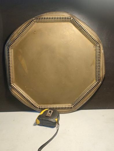 Gentleman's Library British Raj Octagonal Brass Tray