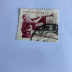 Rare Genuine WW2 German stamp - Hitler Youth (Bugler)