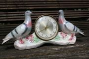 Vintage Jema Holland Pair of Pigeons Mantle Clock Figurines No 428 (works well)