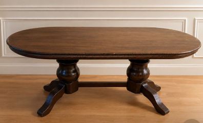 Solid oak dining table