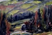 powerscourt view watercolour