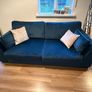 DFS Navy Plush Sofa Image 7