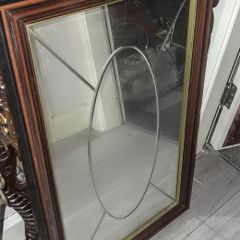 Stunning large and heavy bevelled mirror