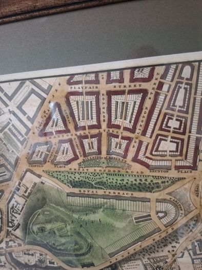 Map Edinburgh Scotland new town 1831