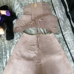 vintage 1960s genuine suede set