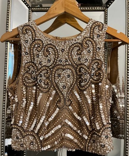 Lace & Beads cream top