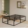 King Size Bed Frame 150x200 cm with Sturdy Slats Support, Black 46 cm High Heavy Duty Metal King Bed Frame, Large Underbed Storage, Noise Free, Easy Assembly Image 7