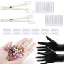 120PCS Ear Nose Piercing Kit, Mixed Piercing Kit Stainless Steel for Lip Tongue Eyebrow Tragus Nipple Belly Barbell Helix Septum Rings Horseshoe Body Piercing Jewellery (FREE POSTAGE) Image 3