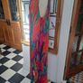 Maxi multicoloured summer dress with pockets Image 9