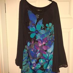 Stunning Oasis dress/tunic, bat wing sleeves, size 8