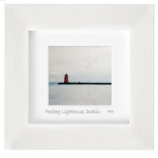 4 INCH Square framed prints of Dublin Seascapes, A, by artist Helen Mathews