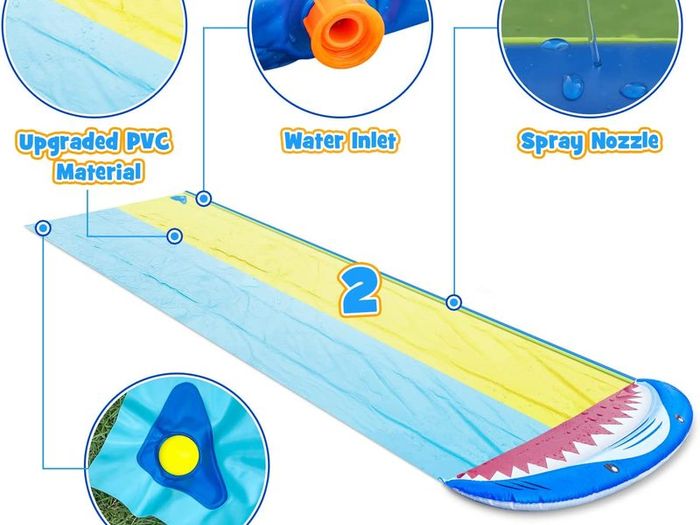 Water Slide Mat Kids Summer Garden Water Toy