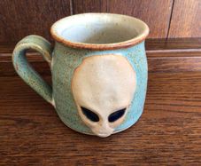 Alien Grey Roswell UFO Pottery Mug